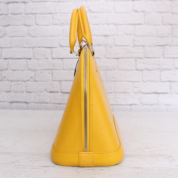 Louis Vuitton Alma PM Yellow Epi Satchel Leather Handbag Tote Purse A5470 - Picture 10 of 10